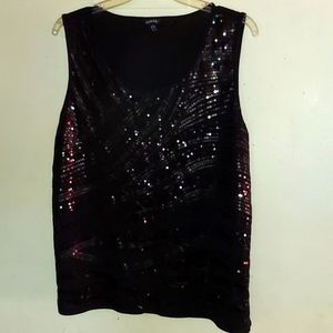 BNWOT Plus Size 4X   26W/28W Sequin sleeveless tank top